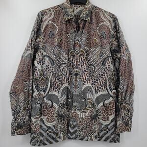 Danar Hadi button shirt long sleeve brown size L